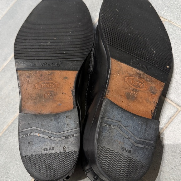 Black Men\'s Leather Bit Loafers - Tods